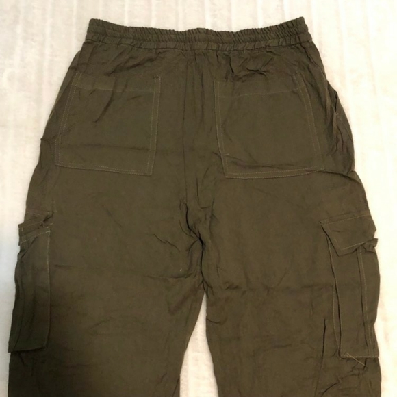 Ardene Army Green High-Waisted Lightweight Cargo Pants - Picture 13 of 14